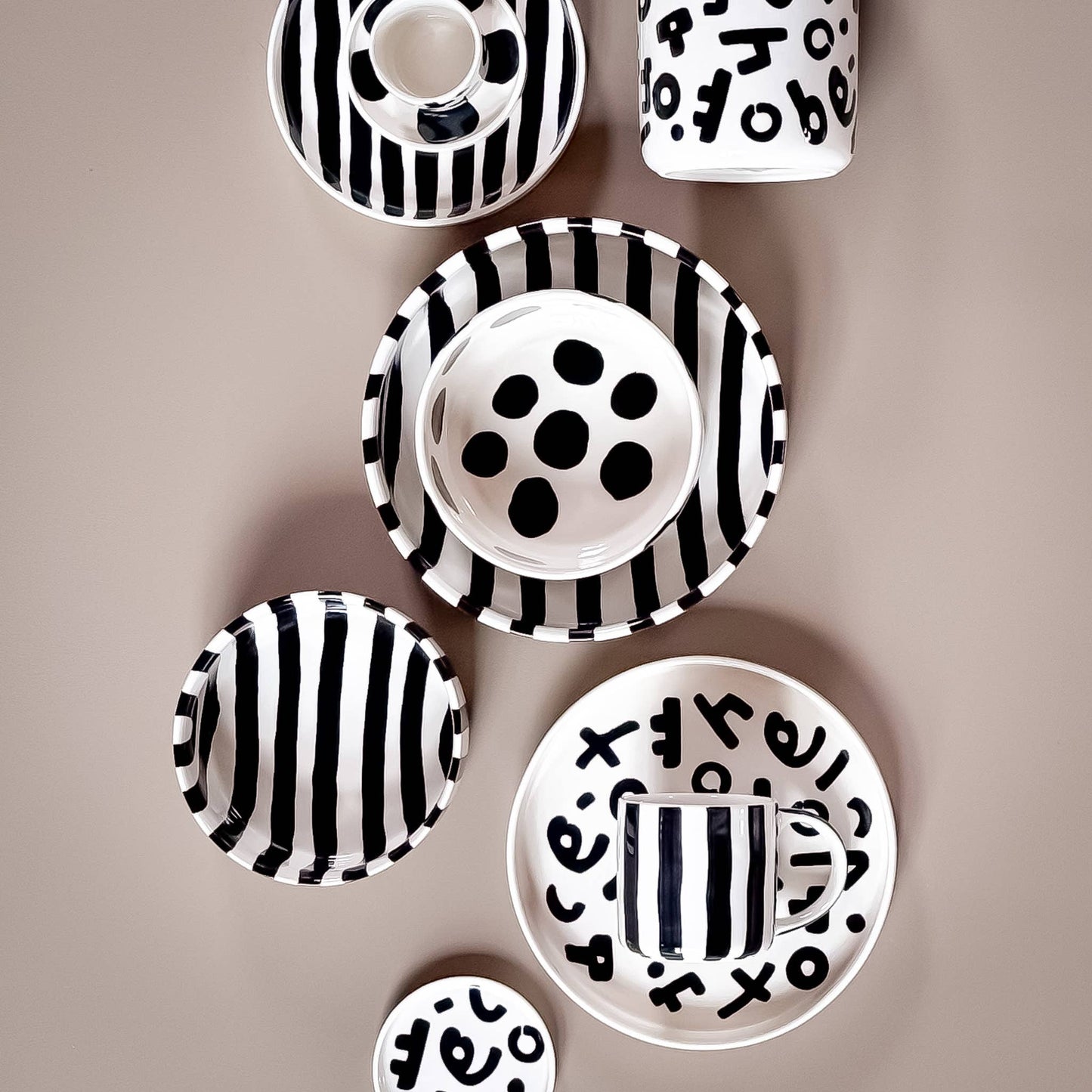 Bowl Stripes - volcano black