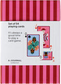 A-Journal Playing Cards – Stripes Red Pink