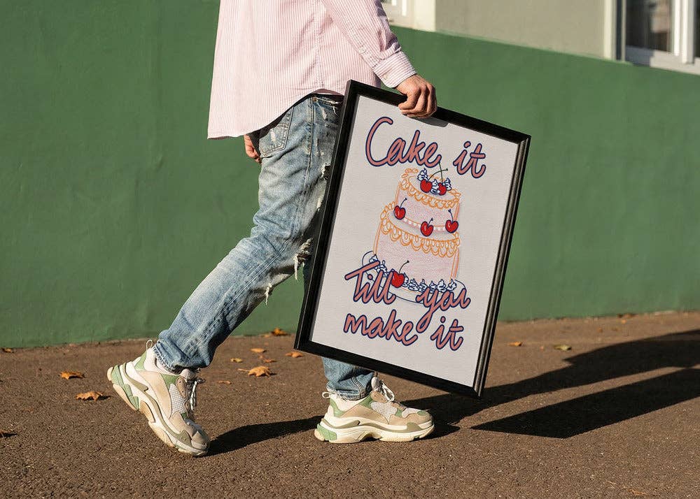 Cherry Cake Quote Art Print