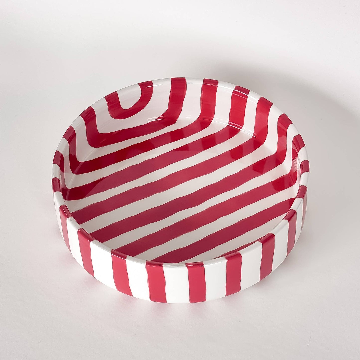 Large bowl Stripes - tramonto red
