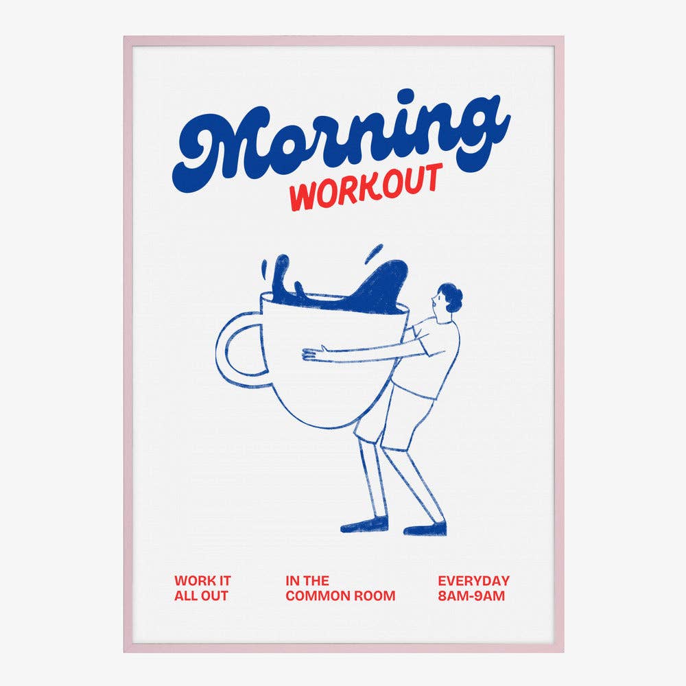 Morning Workout Coffee Art Print