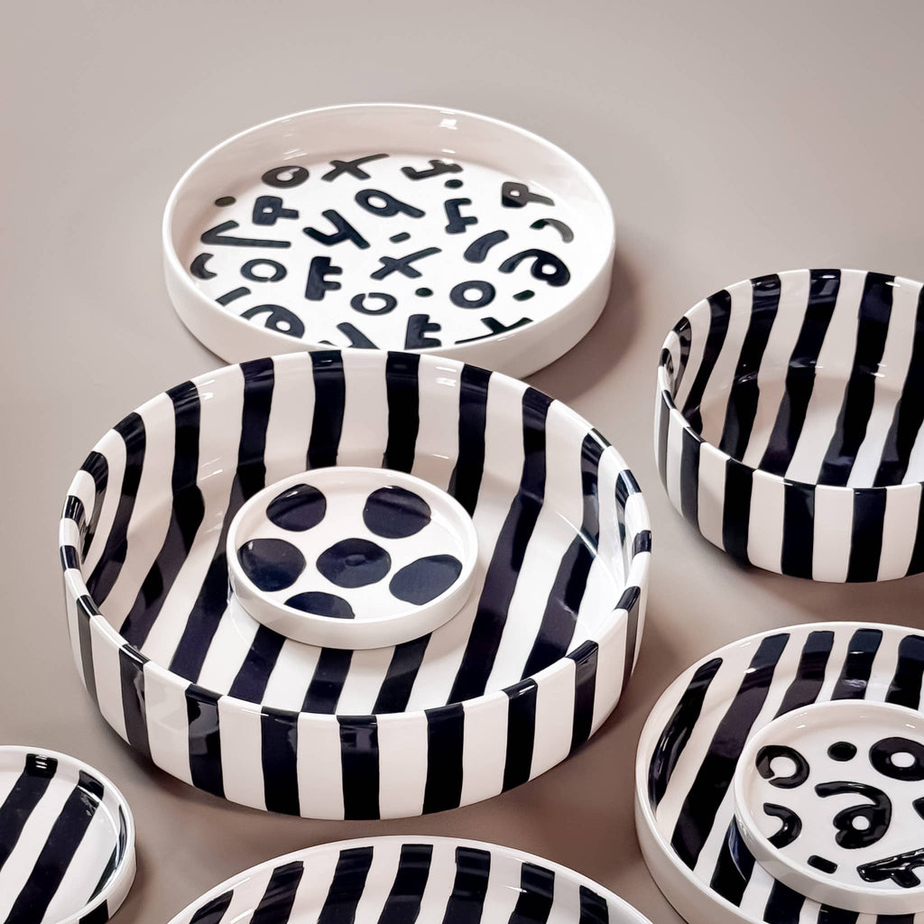 Bowl Stripes - volcano black