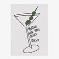 Three Olive Martini Art Print