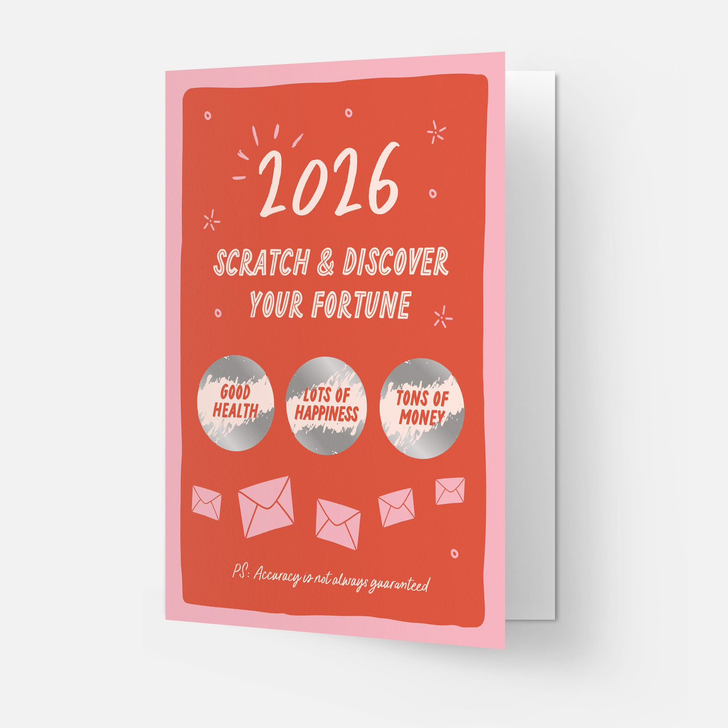 Fortune Scratch 2026 greeting card: Single sided