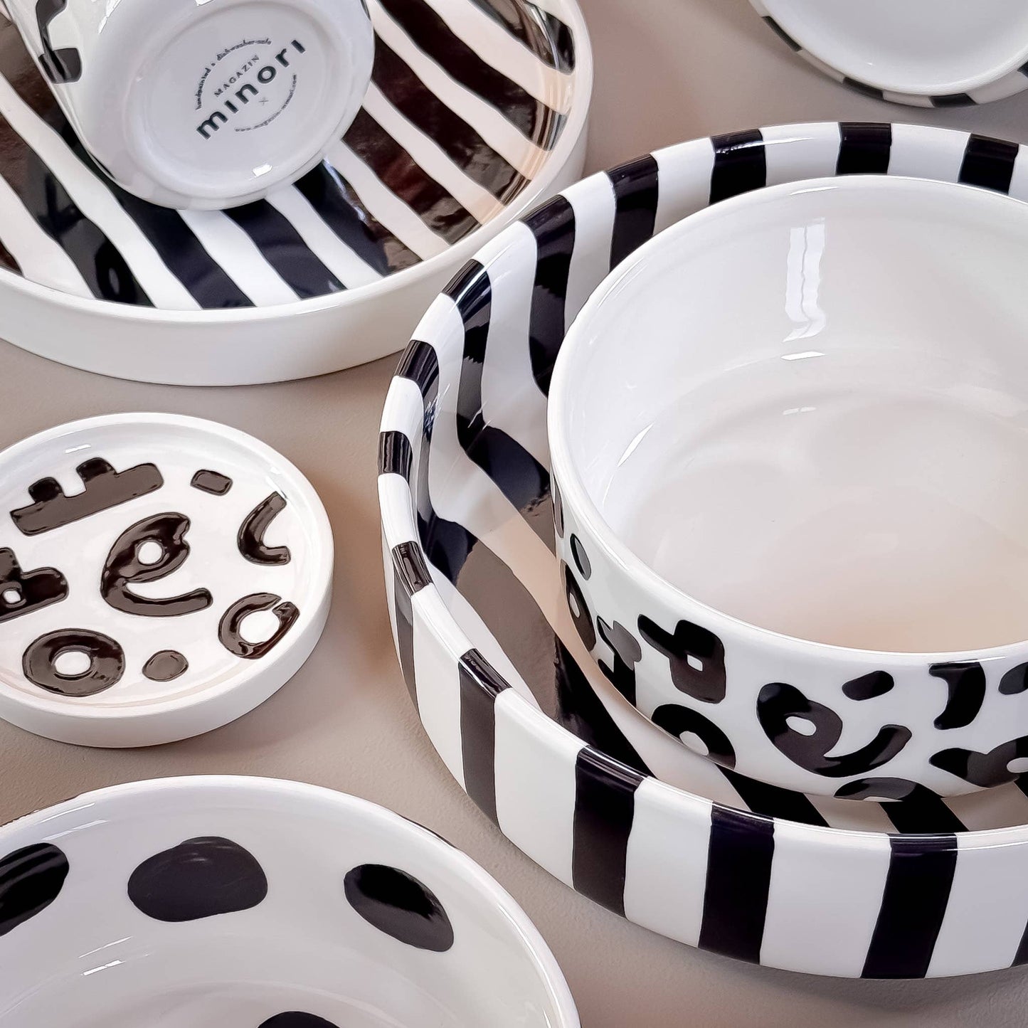 Becher Stripes - volcano black