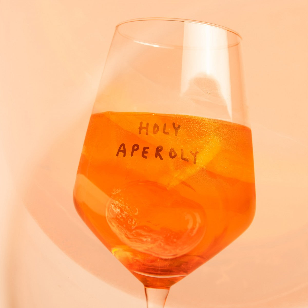 "Holy Aperoly" Wine Glass by Johanna Schwarzer × Selekkt
