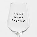 "Work Wine Balance" Wine Glass by Johanna Schwarzer × Selekkt