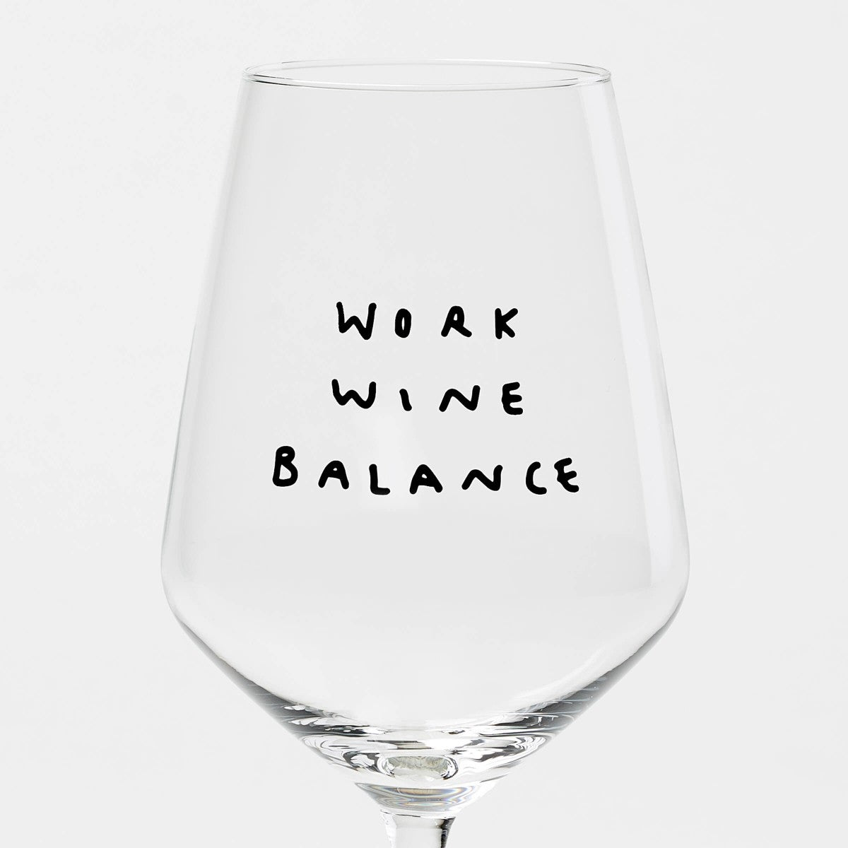 "Work Wine Balance" Wine Glass by Johanna Schwarzer × Selekkt