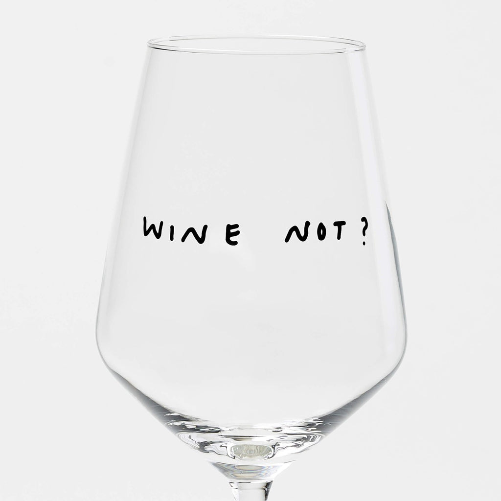 "Wine Not" Wine Glass by Johanna Schwarzer × selekkt
