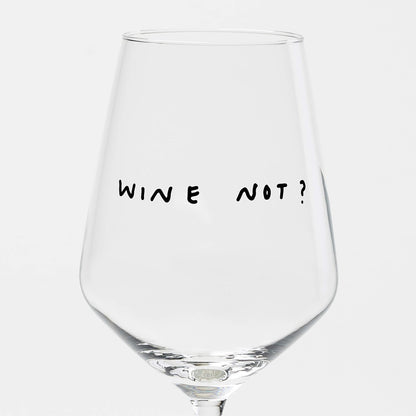 "Wine Not" Wine Glass by Johanna Schwarzer × selekkt