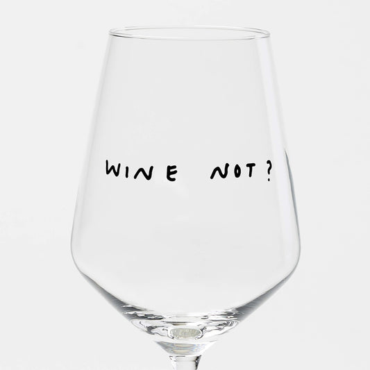 "Wine Not" Wine Glass by Johanna Schwarzer × selekkt