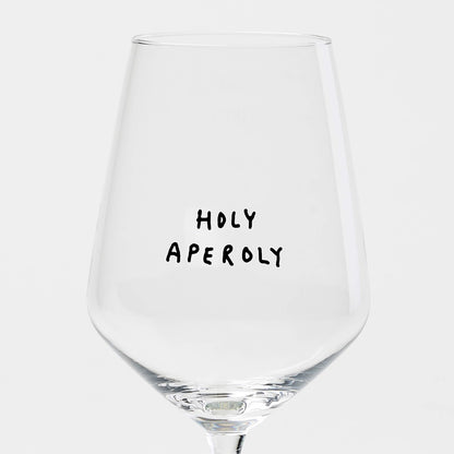 "Holy Aperoly" Wine Glass by Johanna Schwarzer × Selekkt