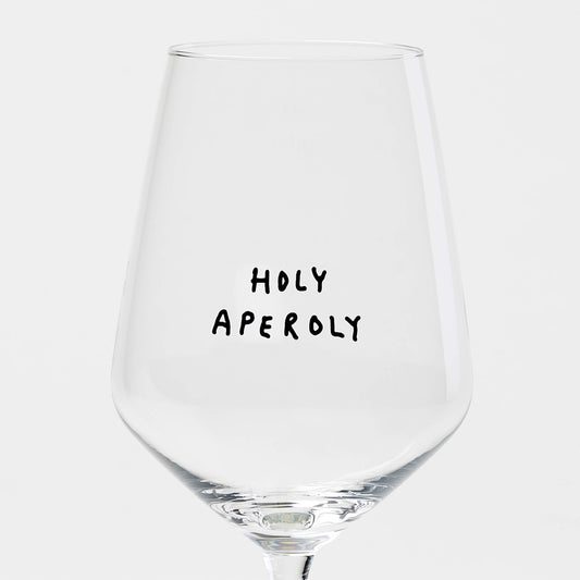 "Holy Aperoly" Wine Glass by Johanna Schwarzer × Selekkt
