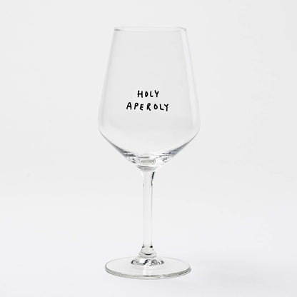 "Holy Aperoly" Wine Glass by Johanna Schwarzer × Selekkt
