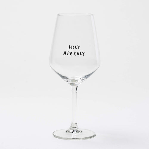"Holy Aperoly" Wine Glass by Johanna Schwarzer × Selekkt