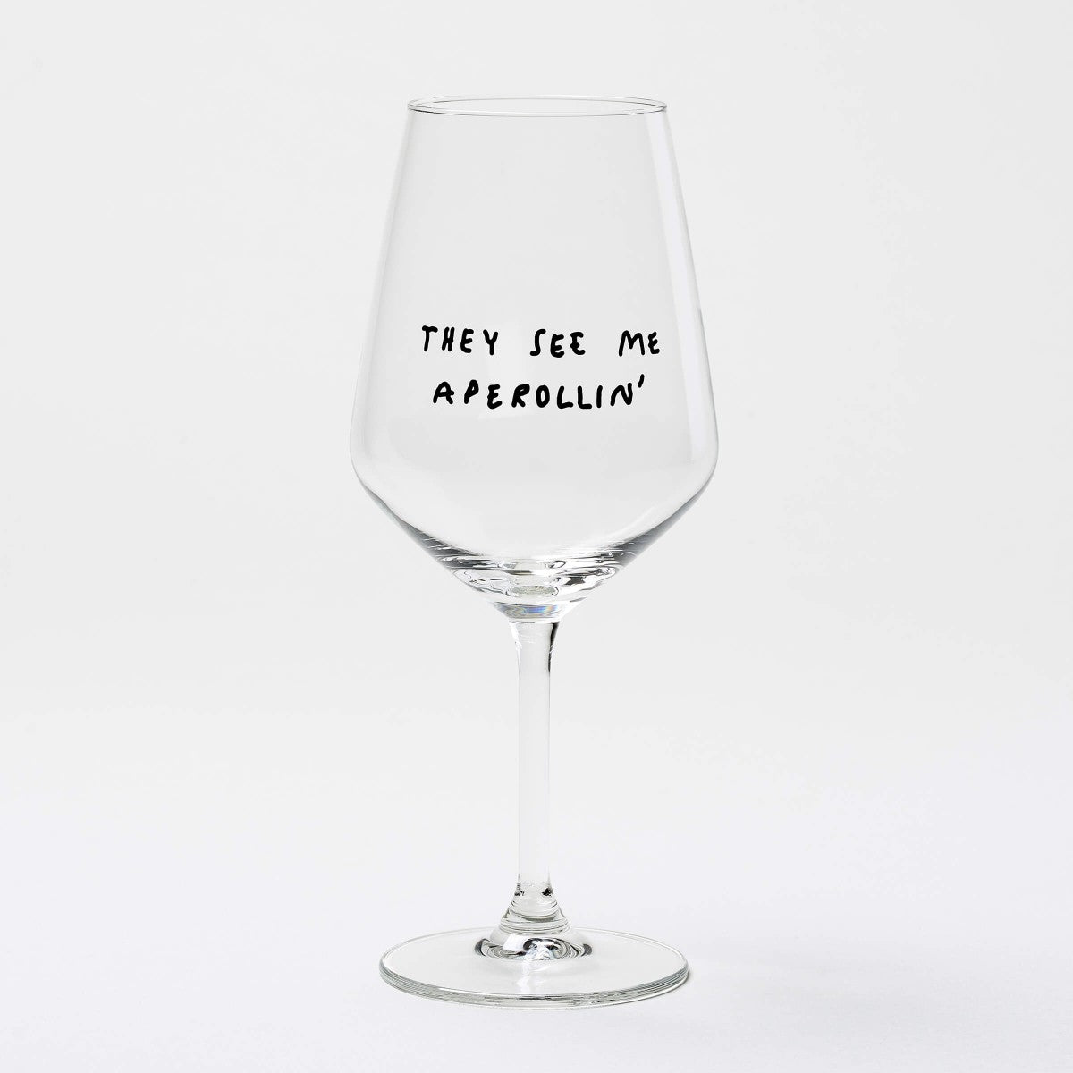 "They See Me Aperolin'" Wine Glass by Johanna Schwarzer × Selekkt