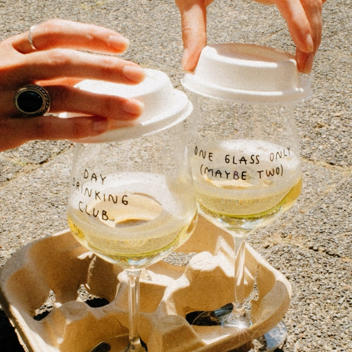 "I'm Doing Wine" Wine Glass by Johanna Schwarzer X Selekkt