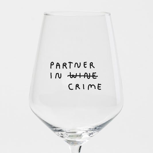 "Partner In Wine" Wine Glass by Johanna Schwarzer × Selekkt