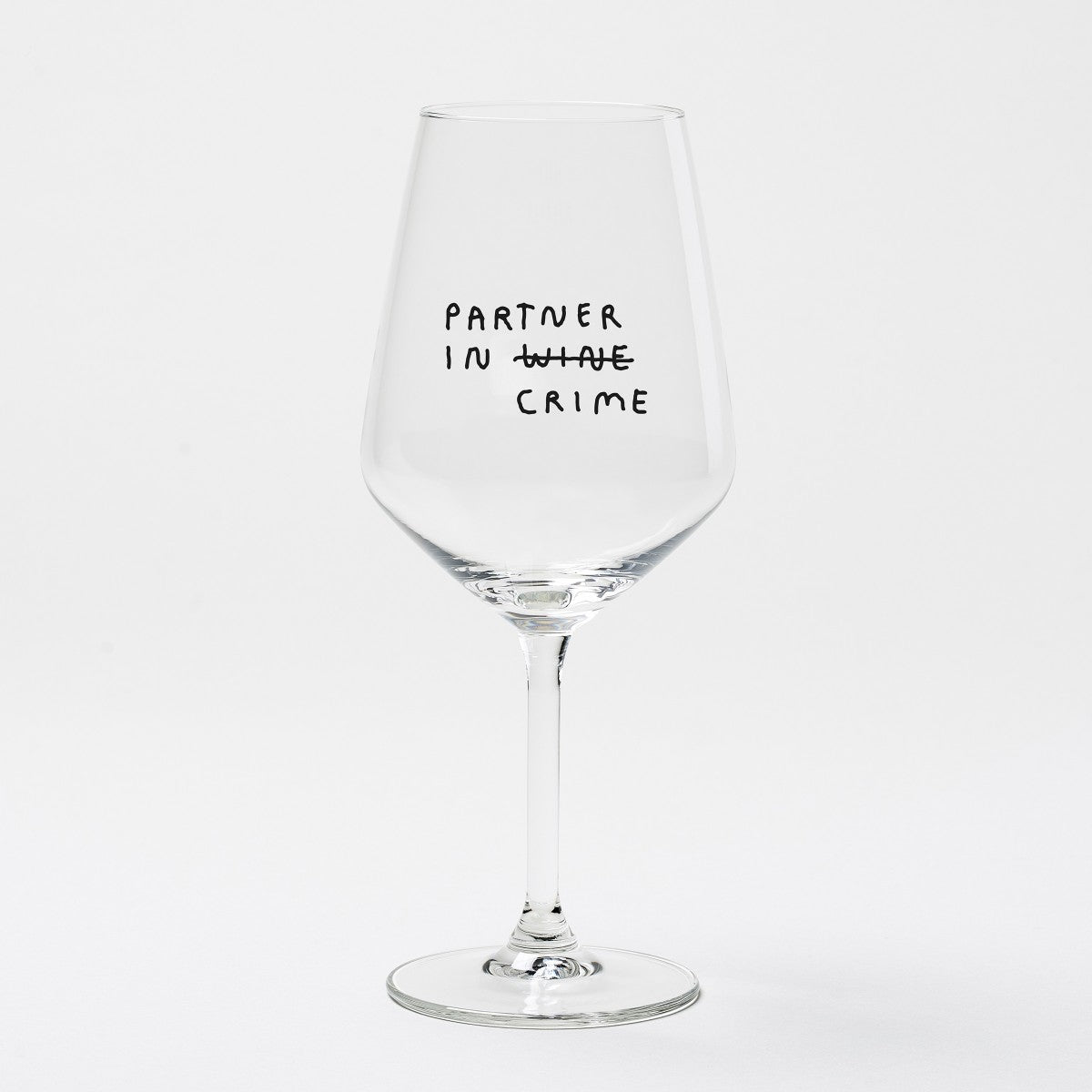 "Partner In Wine" Wine Glass by Johanna Schwarzer × Selekkt