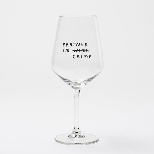 "Partner In Wine" Wine Glass by Johanna Schwarzer × Selekkt