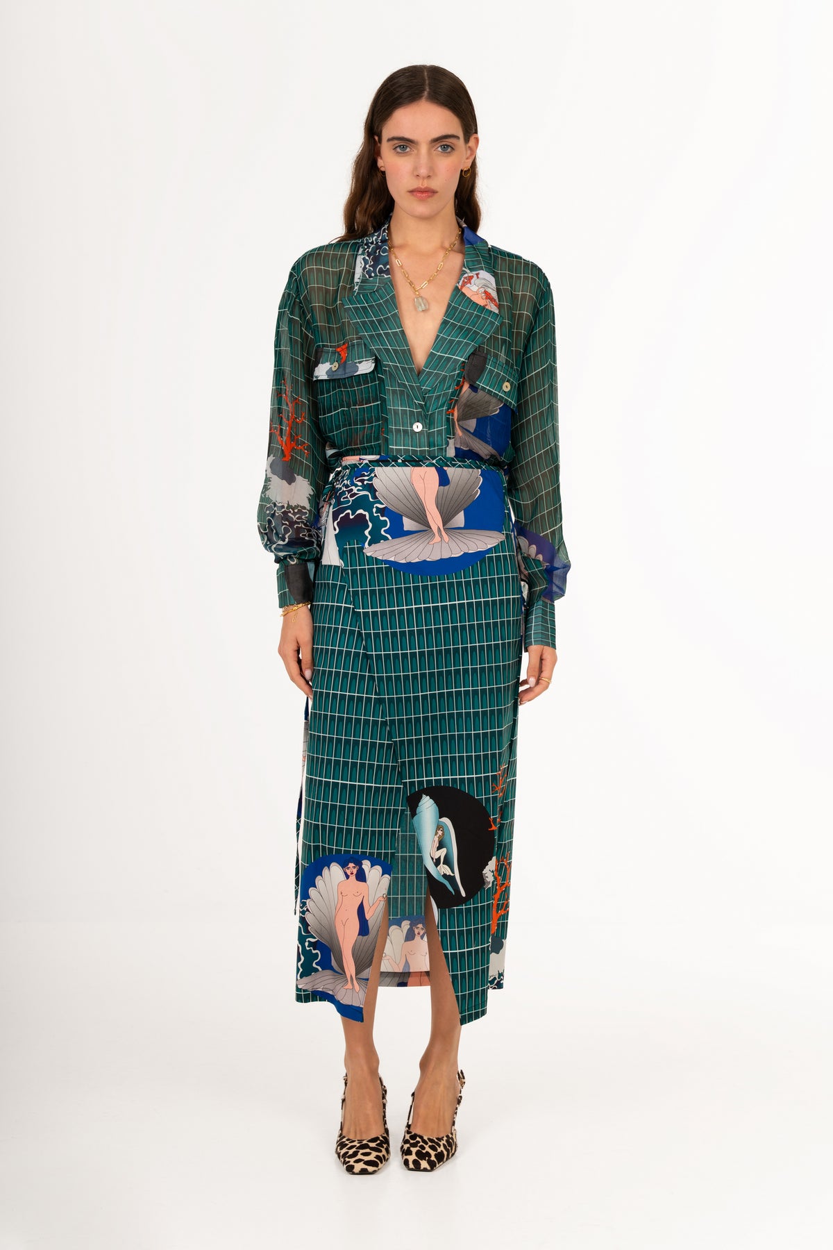Urban seabed Wrap Skirt