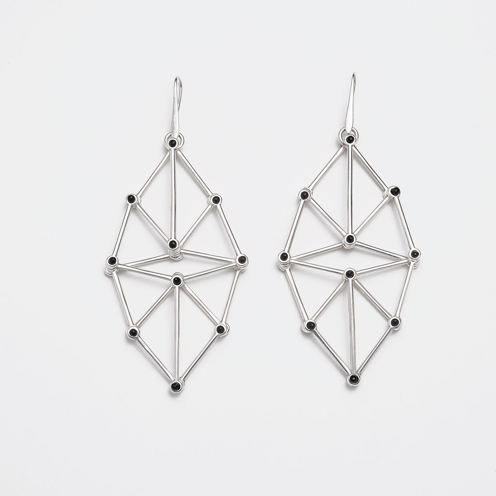 Web Earrings Silver | C. Karakalpaki
