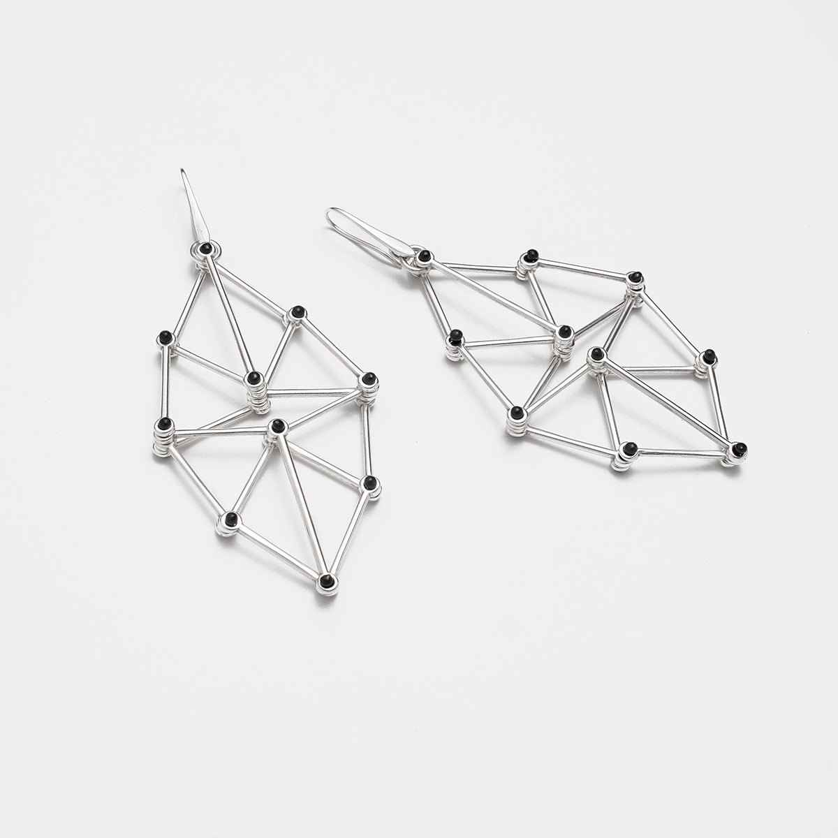 Web Earrings Silver | C. Karakalpaki